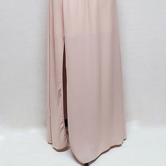 SHOW Me Your Mumu Heather Halter Dusty Blush Pink Halter Formal Maxi Dress XS - Picture 3 of 12